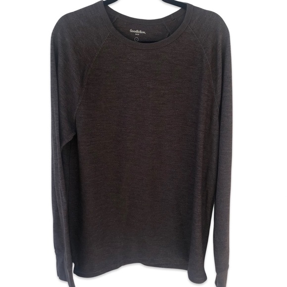 EUC Goodfellow & Co. Rich Heather Brown Crewneck Long Sleeve Pullover - Picture 1 of 7